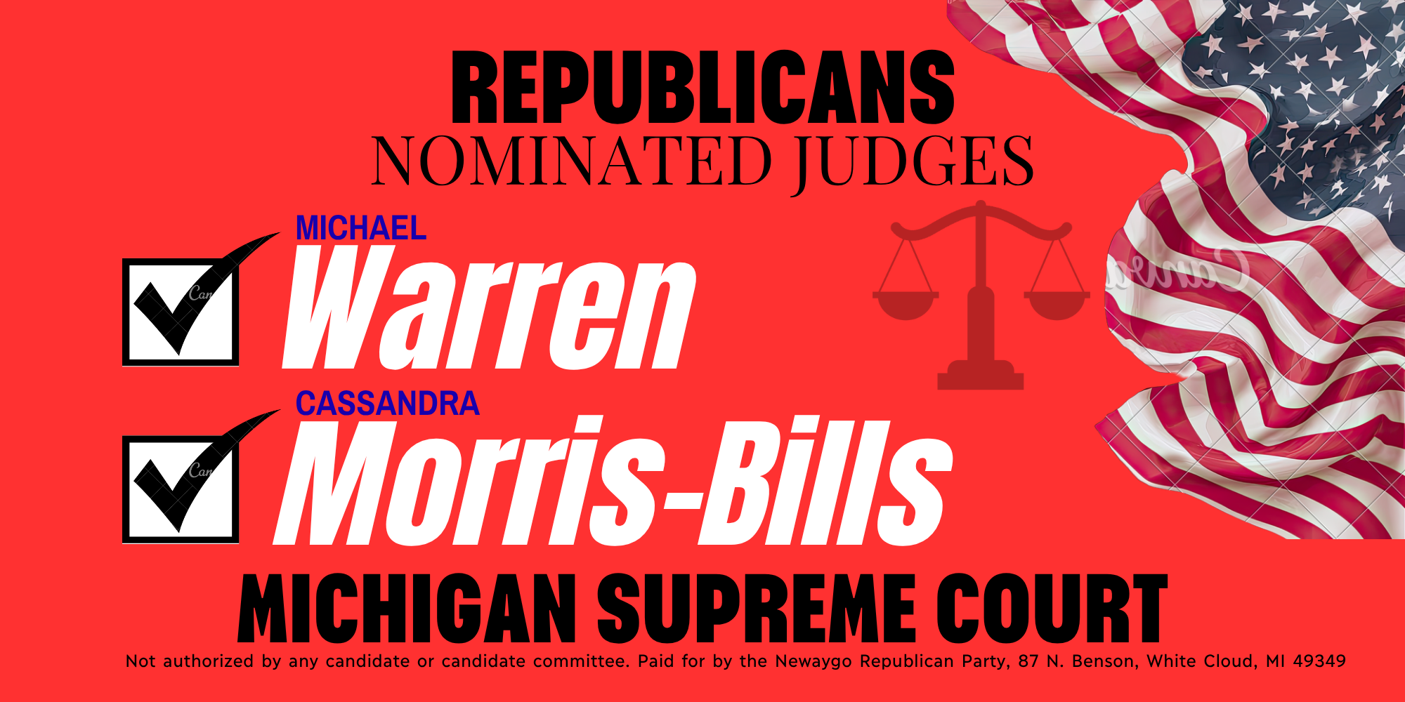 4x8 2026 Supreme Court White NewaygoCounty